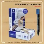 STEADTLER ROUND TIP PERMANENT BLUE MARKER PKT/10PCS