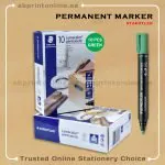 STEADTLER ROUND TIP PERMANENT GREEN MARKER PKT/10PCS