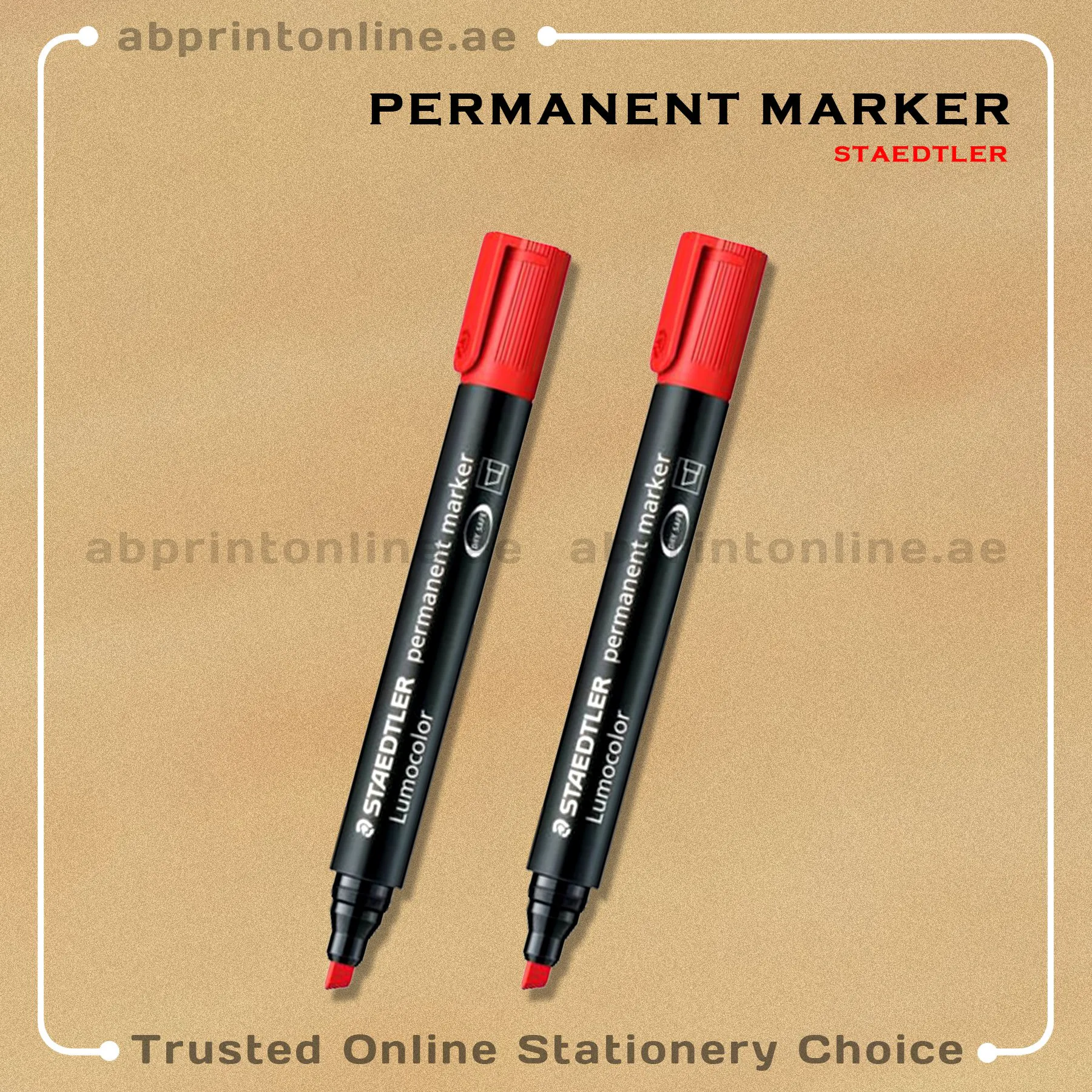 StaedtlerPermanentMarkerRedChisel STEADTLER CHISEL TIP PERMANENT RED MARKER PCS/1 - Image 1