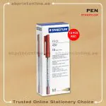 STEADLER STICK 430M BALL POINT RED PEN PKT/10PCS