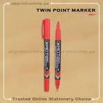 DELI TWIN  1.0MM & 0.5MM RED MARKER PCS/1