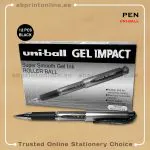 UNI-BALL GEL IMPACT UM-153S BROAD 1.0 ROLLERBALL BLACK PEN PKT/12PCS