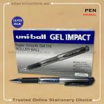 UNI-BALL GEL IMPACT UM-153S BROAD 1.0 ROLLERBALL BLUE PEN PKT/12PCS