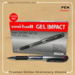 UNI-BALL GEL IMPACT UM-153S BROAD 1.0 ROLLERBALL RED PEN PKT/12PCS