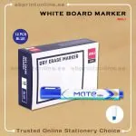 DELI REFILLABLE CHISEL TIP WHITE BOARD BLUE MARKER PKT/12PCS