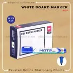 DELI REFILLABLE ROUND TIP WHITE BOARD BLUE MARKER PKT/12PCS