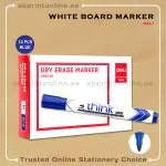 DELI ROUND TIP WHITE BOARD BLUE MARKER PKT/12PCS