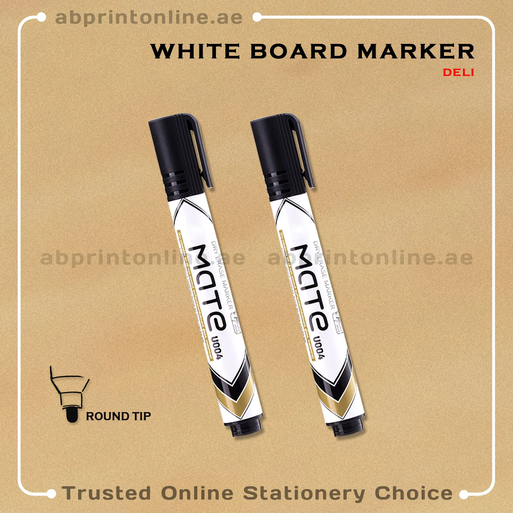 DELI REFILLABLE ROUND TIP WHITEBOARD BLACK MARKER PCS/1 - Image 1