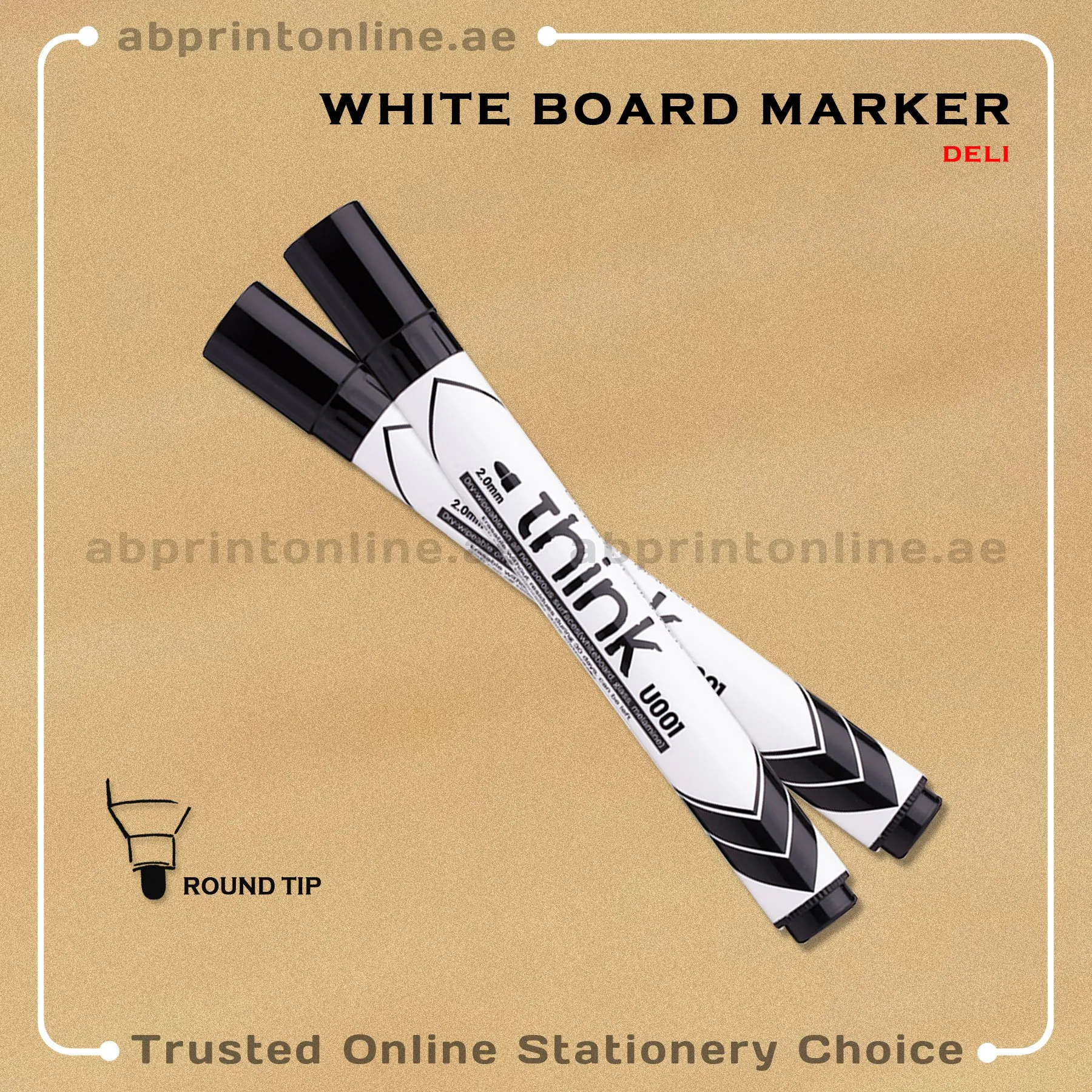DELI ROUND TIP WHITEBOARD BLACK MARKER PCS/1 - Image 1