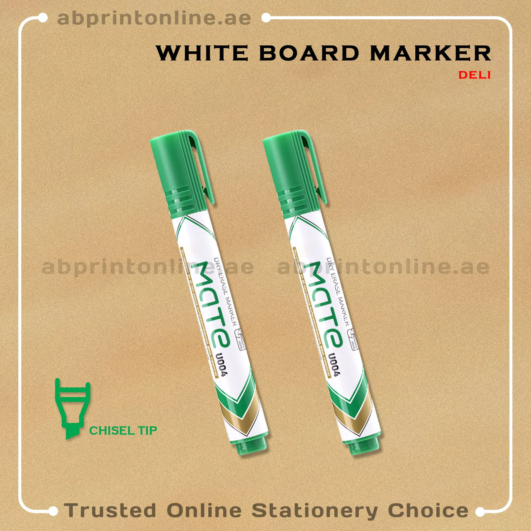 DELI REFILLABLE CHISEL TIP WHITEBOARD GREEN MARKER PCS/1 - Image 1