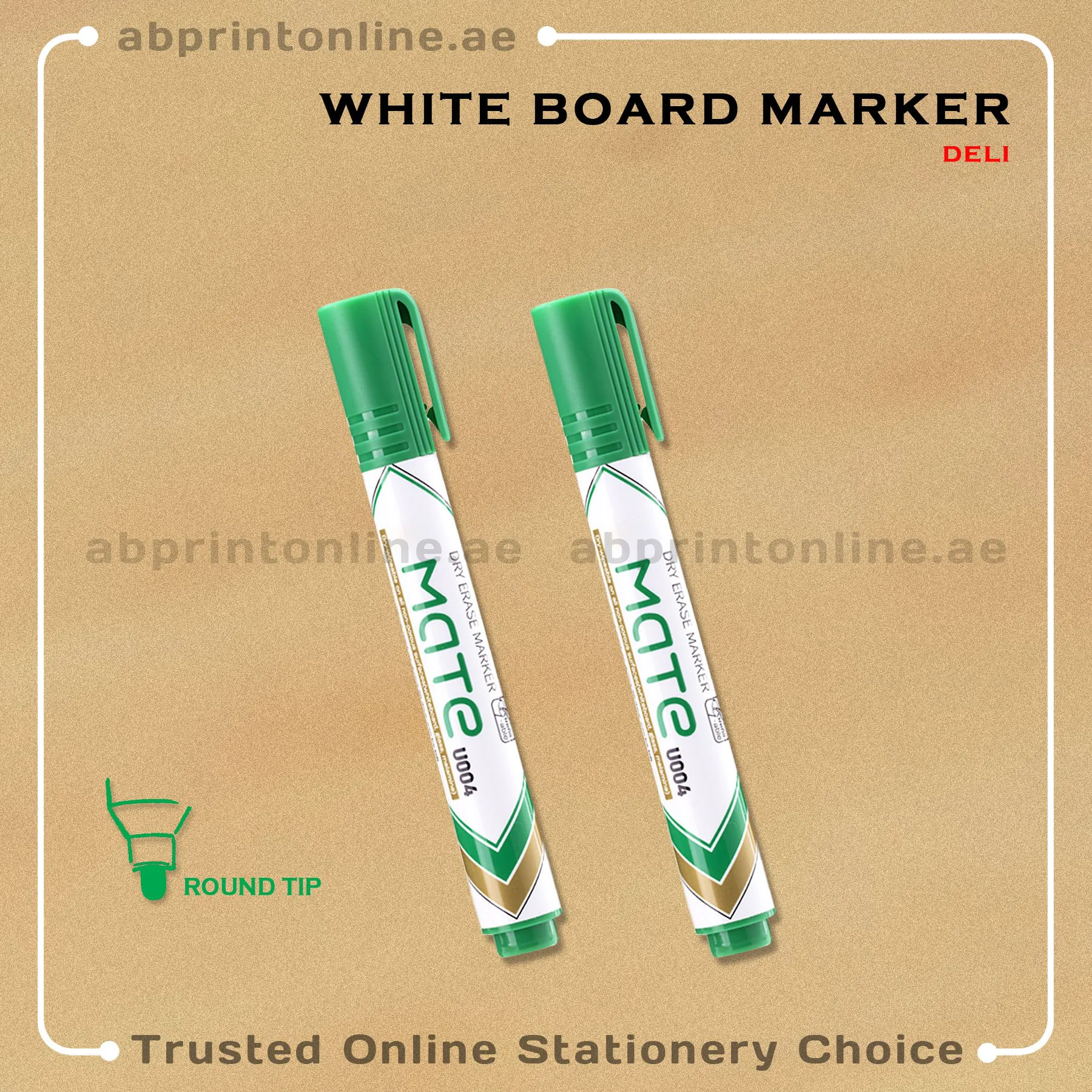 DELI REFILLABLE ROUND TIP WHITEBOARD GREEN MARKER PCS/1 - Image 1