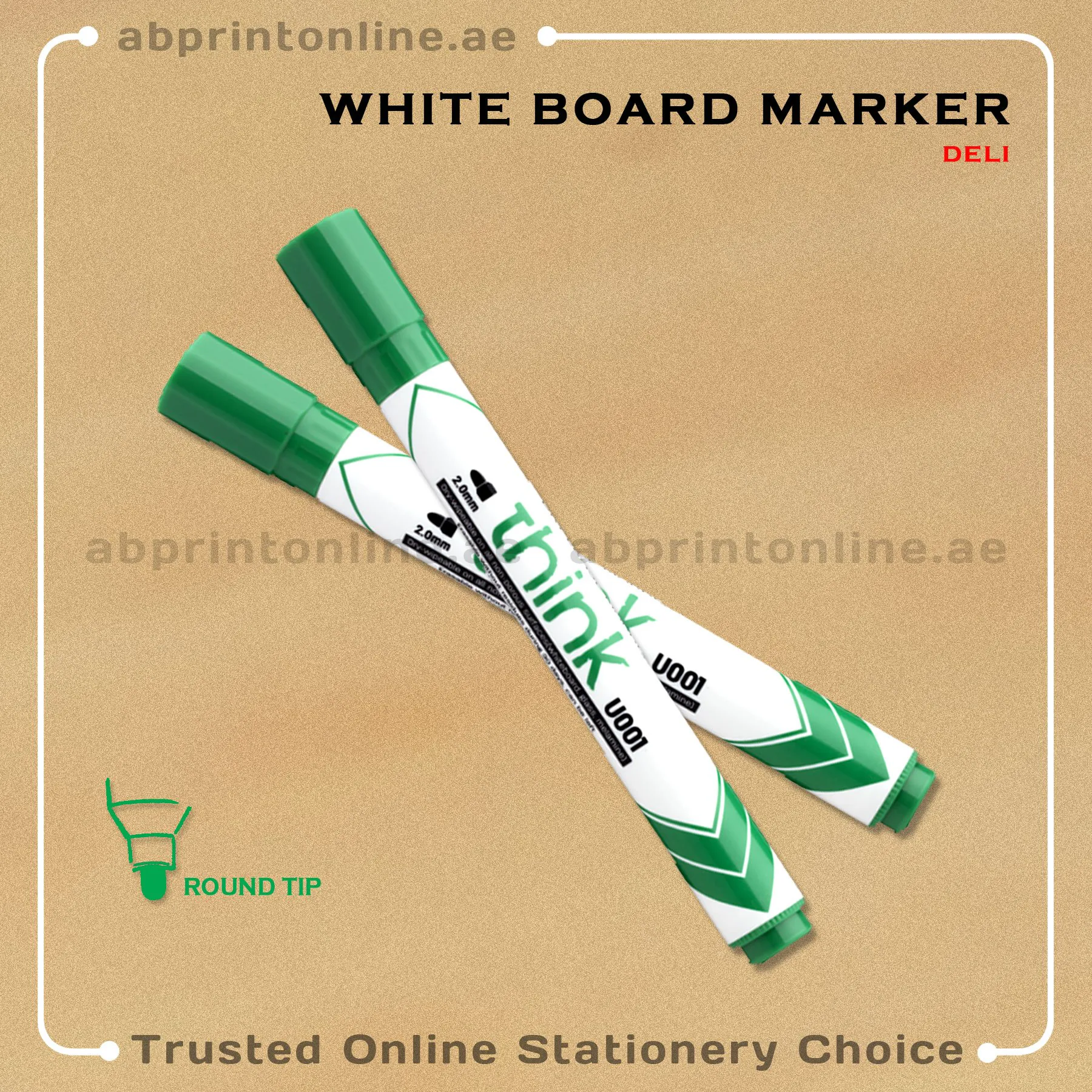 WBMarkerDeliGreenThinkRound DELI ROUND TIP WHITEBOARD GREEN MARKER PCS/1 - Image 1