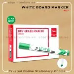 DELI CHISEL TIP WHITE BOARD GREEN MARKER PKT/12PCS