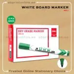 DELI ROUND TIP WHITE BOARD GREEN MARKER PKT/12PCS