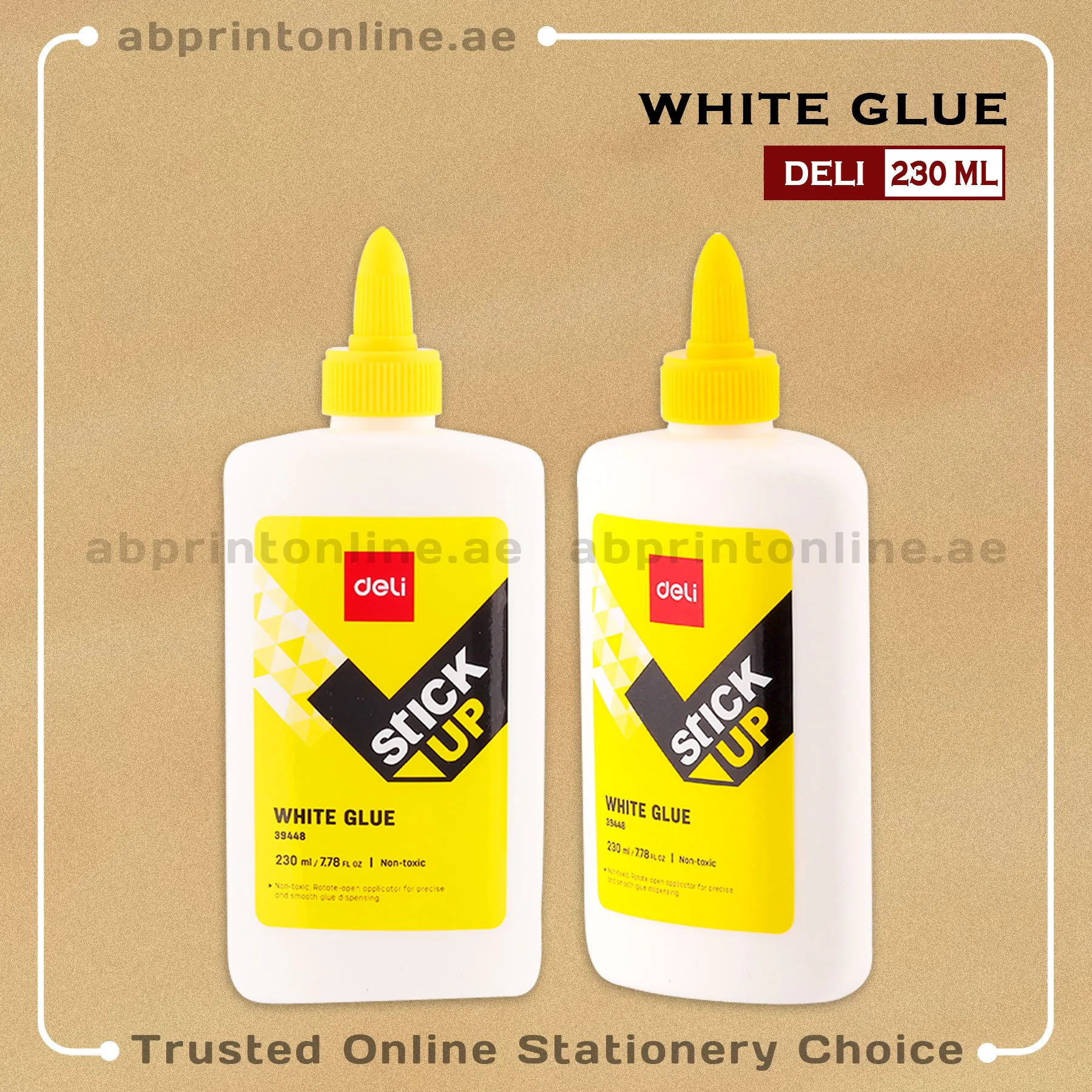 Whiteglue230mlDeli DELI WHITE GLUE 230ML - Image 1