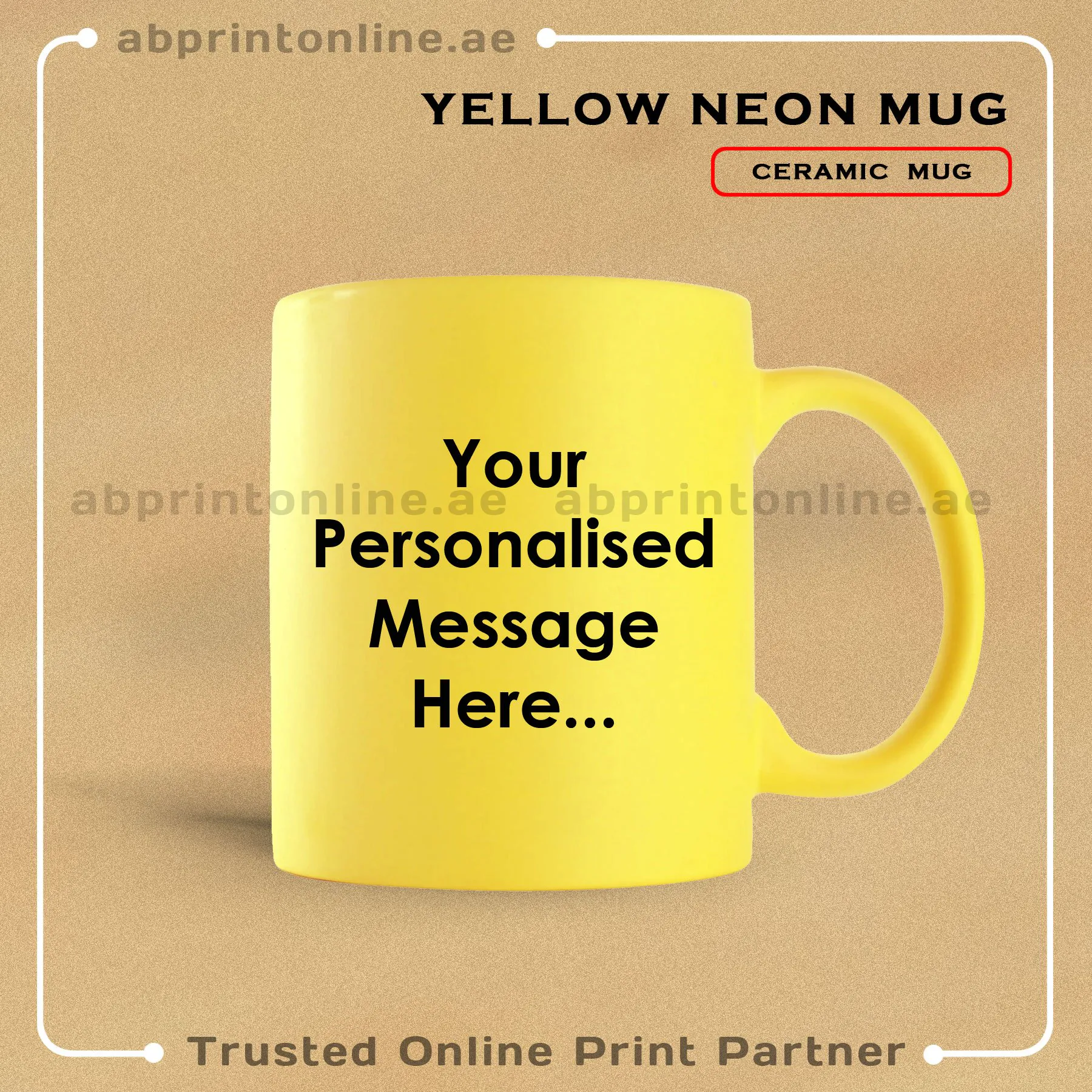 YELLOW-NEON YELLOW MUG PRINTING - Image 1