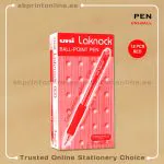 UNIBALL SN100 LAKNOCK RED  BALL POINT 0.7MM  PEN -PKT/12PCS