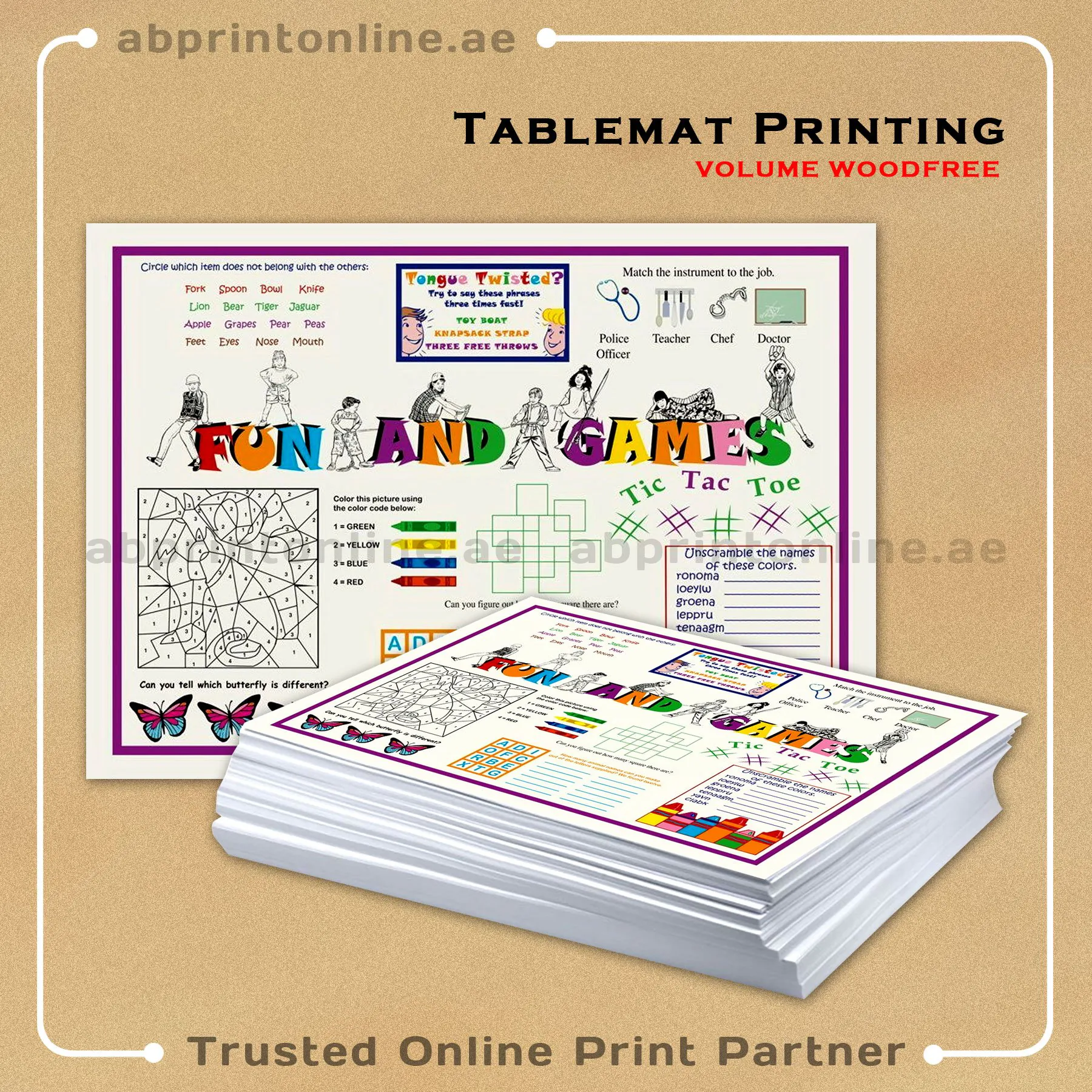 VOLUME TABLE MAT PRINTING - Image 1