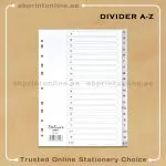 DELUXE DIVIDER PLASTIC PVC GREY A4 A-Z
