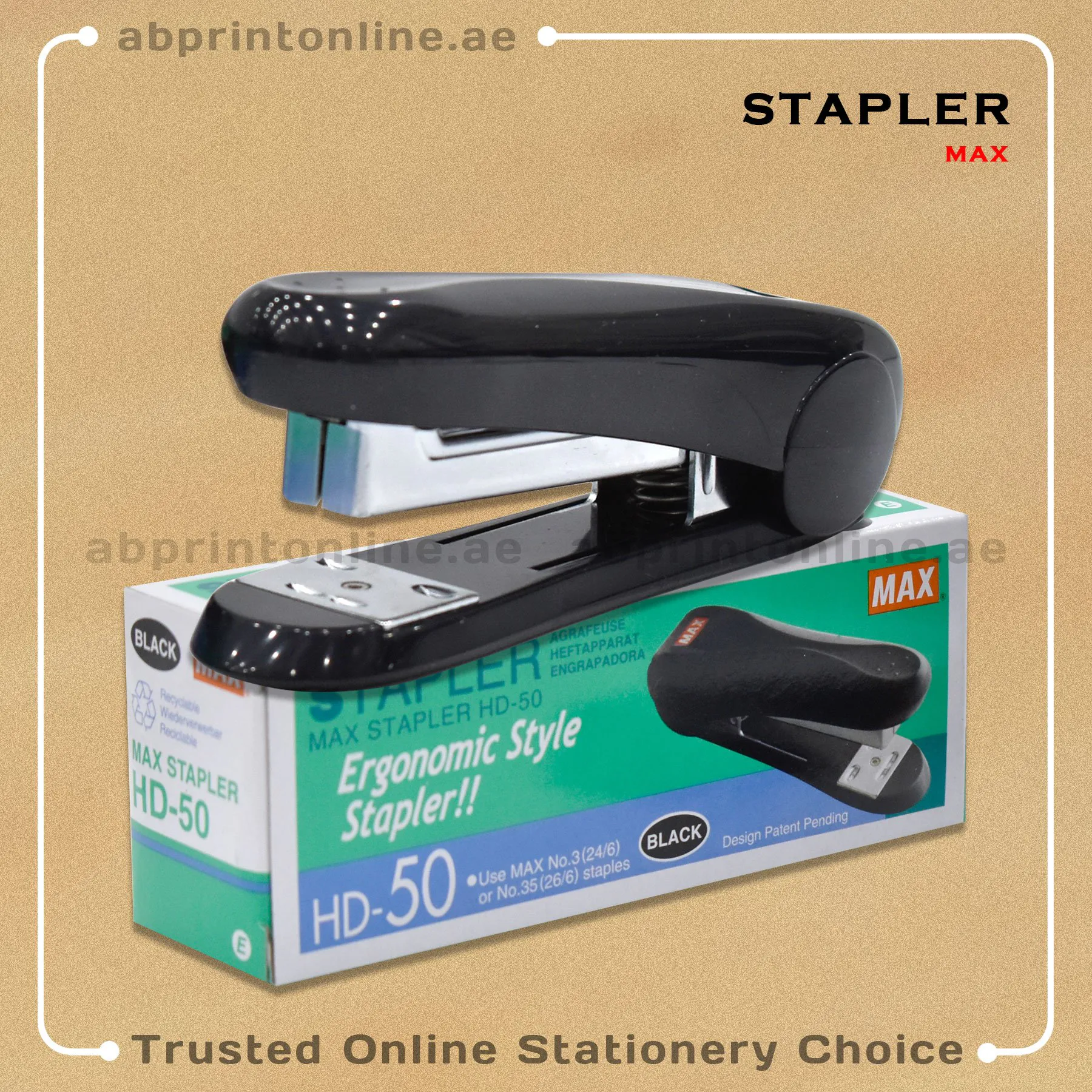 1801_BLK MAX STAPLER HD-50 BLACK - Image 1