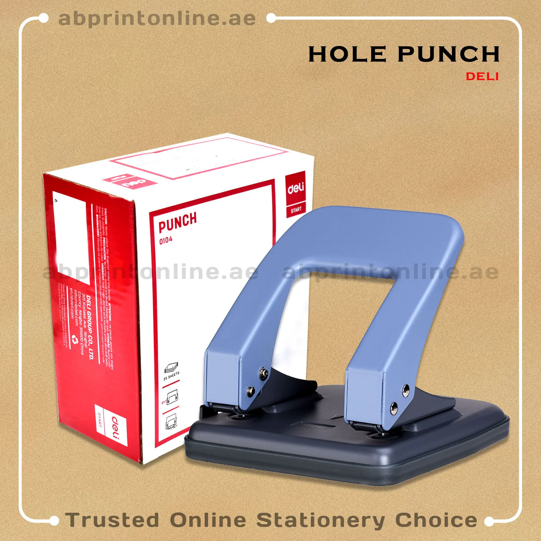 1867_DL_BL DELI HOLE PUNCH 0104,35 SHEET CAPACITY BLUE COLOR - Image 1