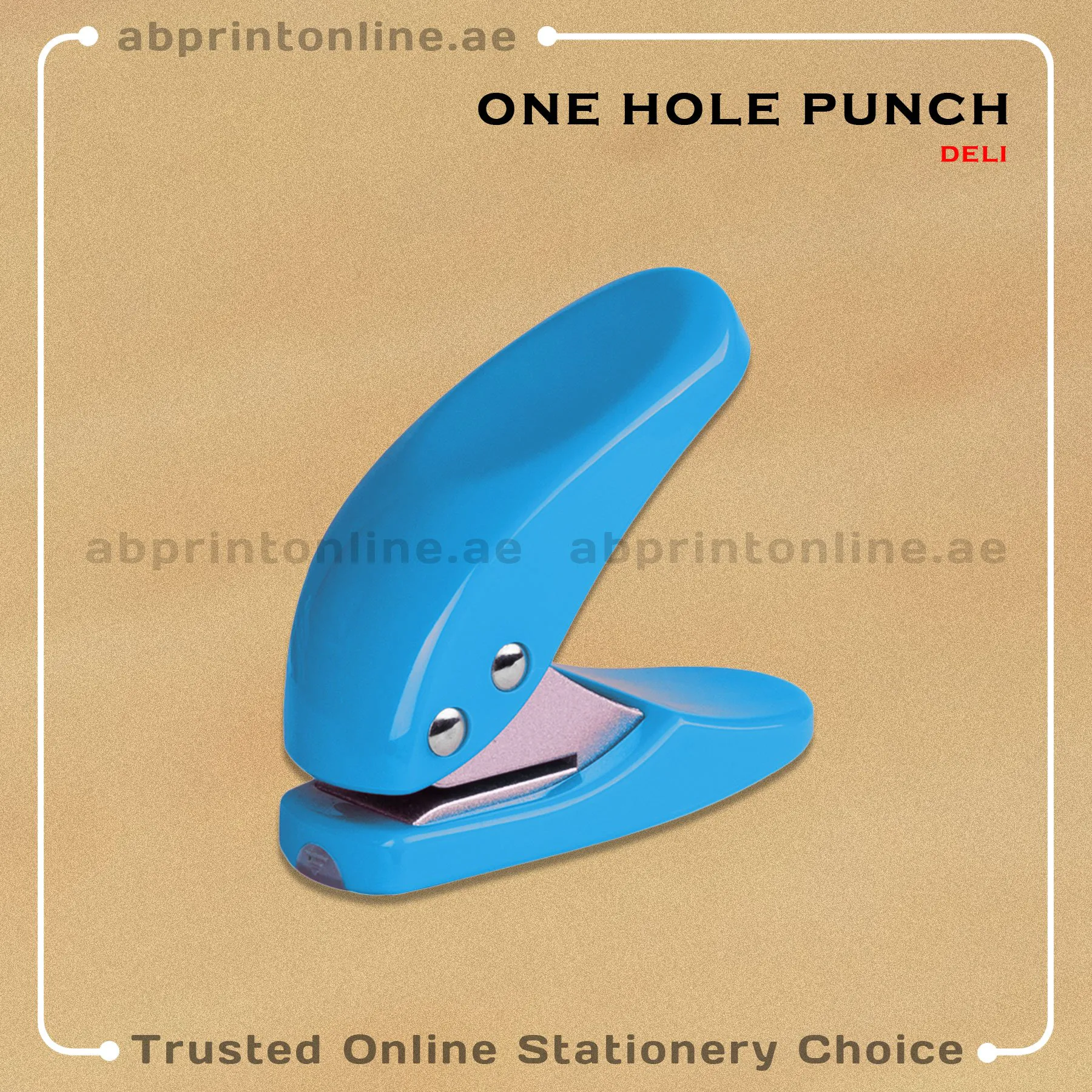 1872_DL_BL DELI 0111 MINI HOLE PUNCH 10 SHEETS CAPACITY BLUE COLOR - Image 1
