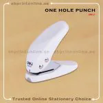 DELI 0111 MINI HOLE PUNCH 10 SHEETS CAPACITY WHITE COLOR