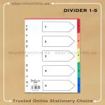 DELUXE DIVIDER PLASTIC COLOR A4  1-5