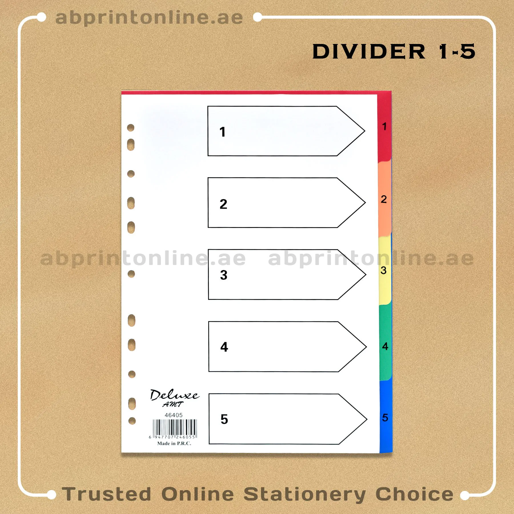 DELUXE DIVIDER PLASTIC COLOR A4  1-5 - Image 1