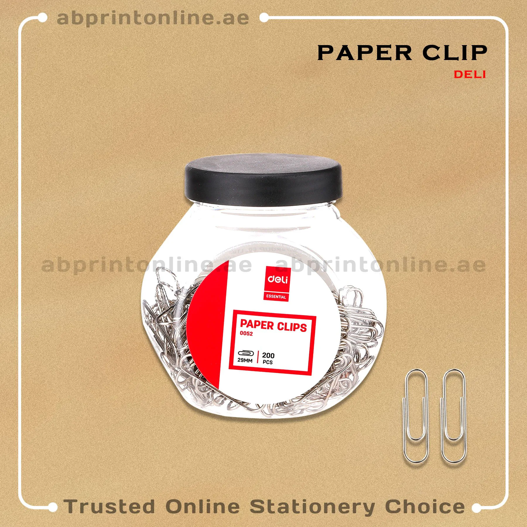 DELI SILVER PAPER CLIPS PKT/200PCS - Image 1