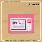 DELI RED SILICON NAME BADGE HORIZONTAL 89×54MM RED