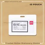 DELI WHITE SILICON NAME BADGE HORIZONTAL 89×54MM WHITE