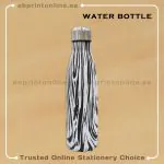 VACCUM WATER BOTTLE MARBLE  WHITE & BLACK DESIGN