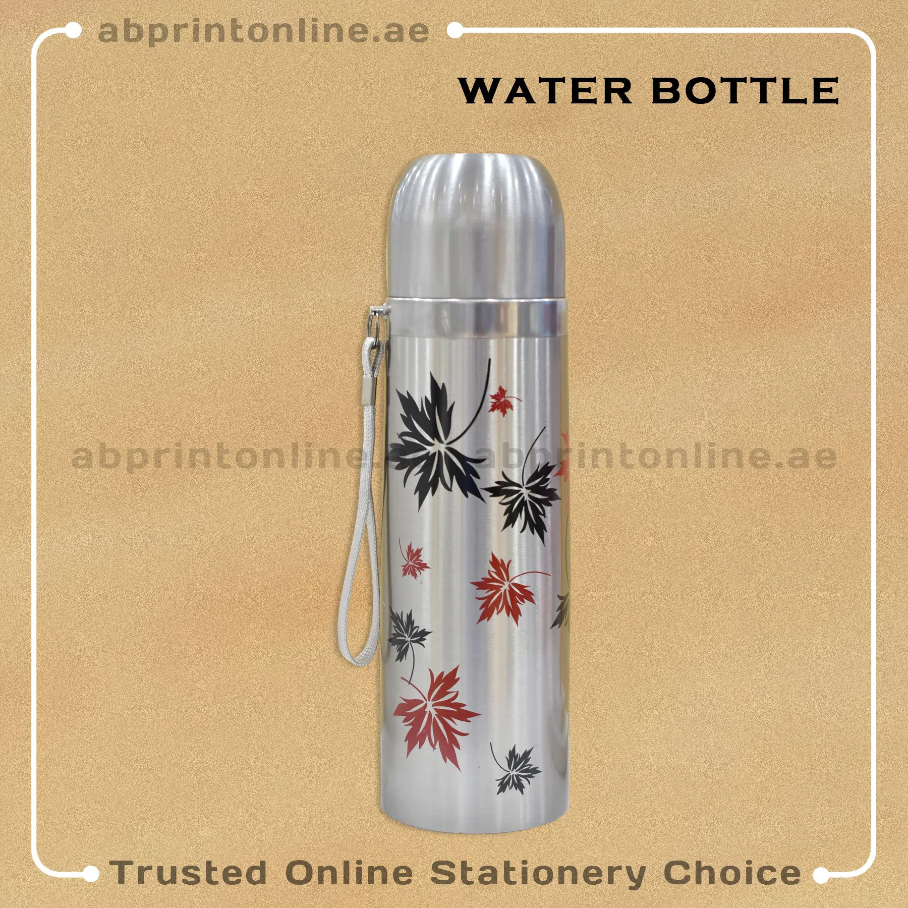 4168_6 STAINLESS STEEL VACCUM WATER BOTTLE MAPLE LEAF 500ML - Image 1