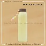 GLASS WATER BOTTLE YELLOW DESIGN