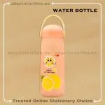 GLASS WATER BOTTLE LEMON DESIGN