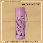 GLASS WATER BOTTLE PINK DESIGN