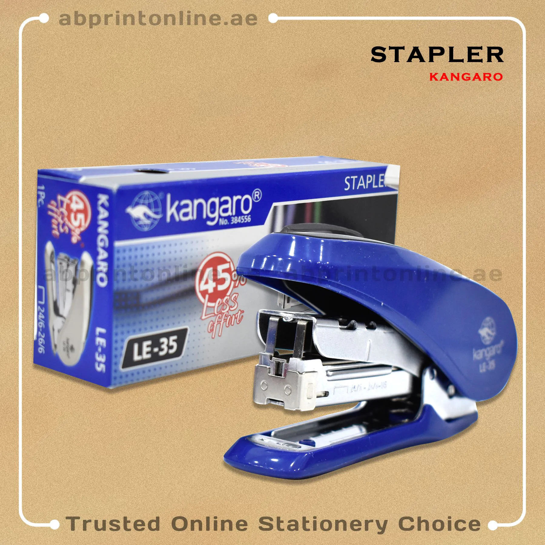 4703_BL KANGARO STAPLER LE-35,30 SHEETS CAPACITY,BLUE COLOR - Image 1