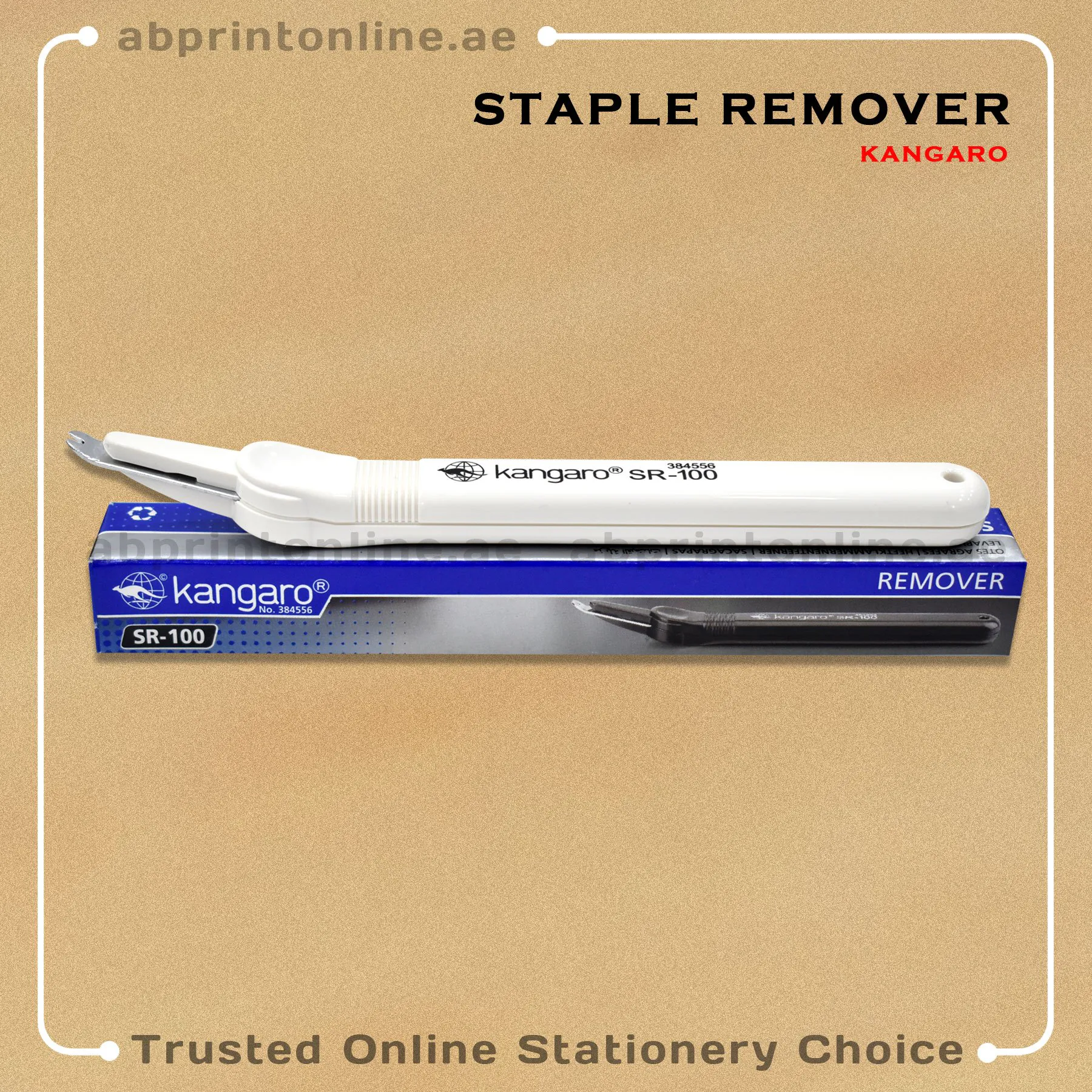 4704_WH KANGARO STAPLER REMOVER SR100,WHITE COLOR - Image 1