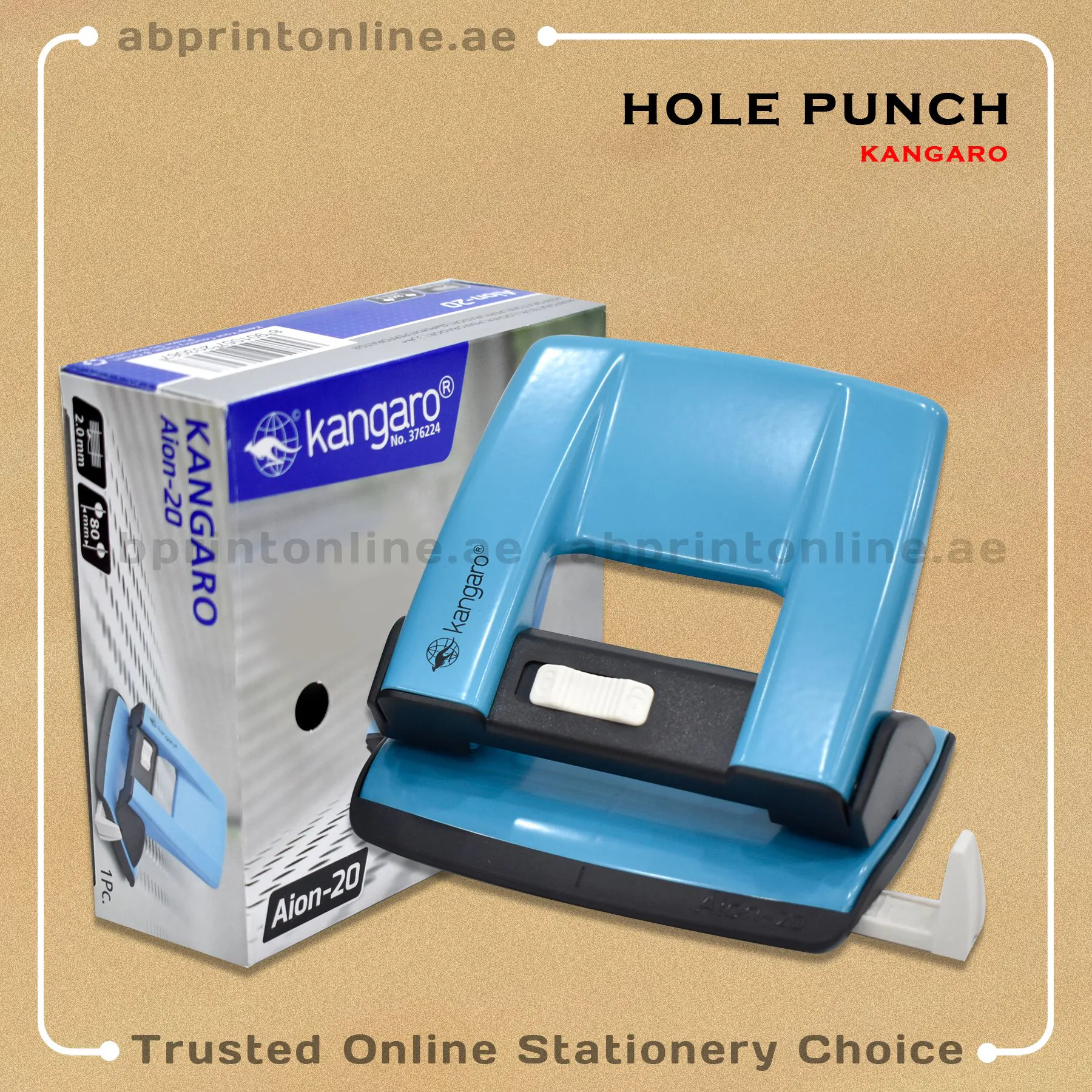 KANGARO PUNCH AION-2G,10 SHEETS CAPACITY,BLUE COLOR - Image 1