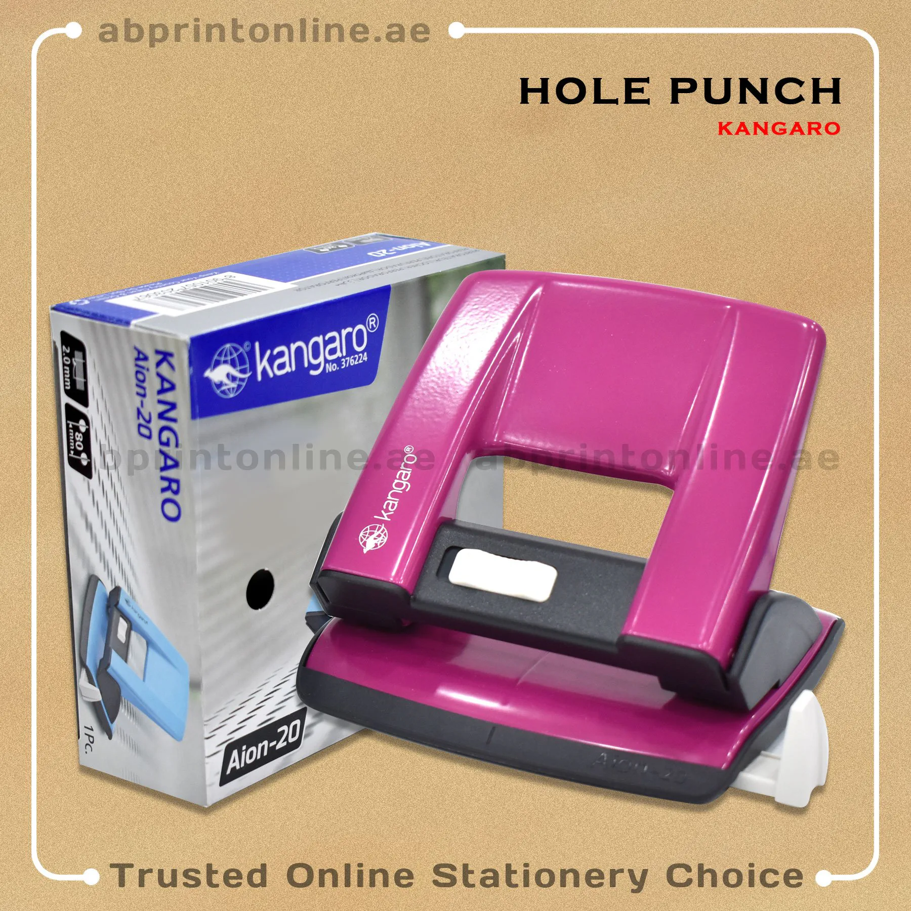 KANGARO PUNCH AION-2G,10 SHEETS CAPACITY,MAGENTA COLOR - Image 1