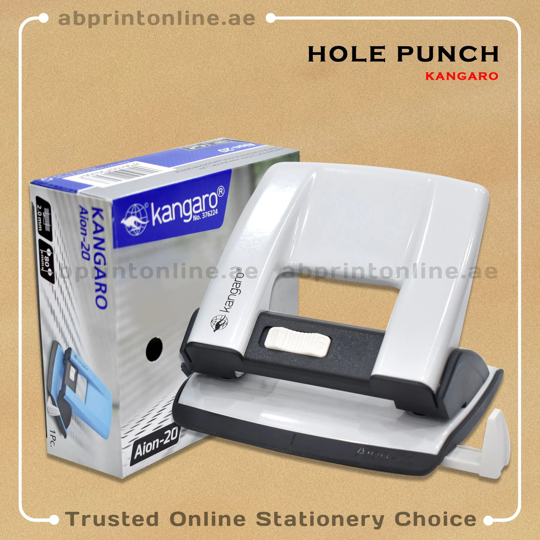4707_WH KANGARO PUNCH AION-2G,10 SHEETS CAPACITY,WHITE COLOR - Image 1