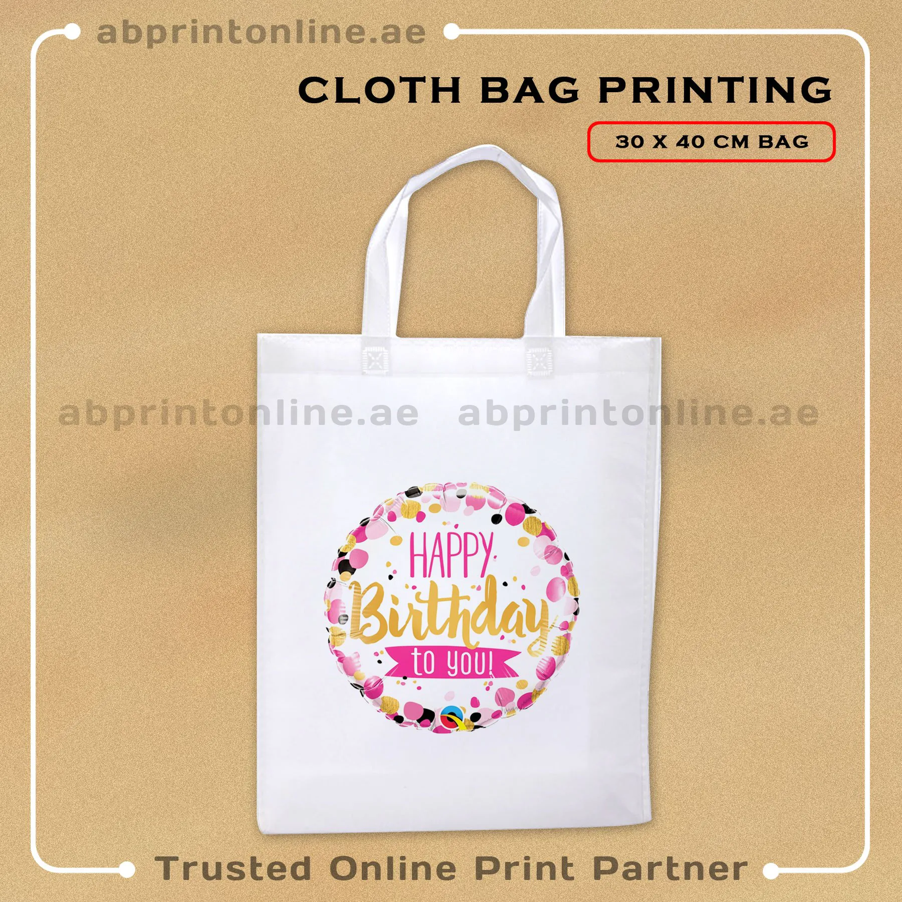 CLOTH GIFTBAG PRINTING 30CM X 40CM - Image 1