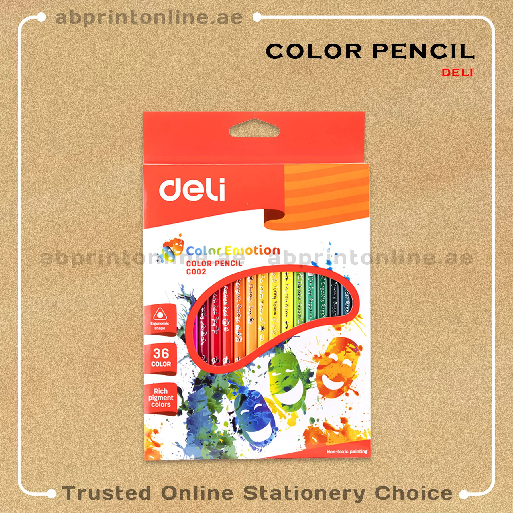 DELI COLORED PENCIL PACK OF 36 COLOURS - Image 1