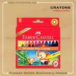 FABER-CASTELL JUMBO WAX CRAYONS PACK OF 24 COLOURS
