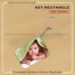 KEY RING PHOTO PRINTING -FIBER RECTANGLE