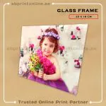 GLASS  PHOTO FRAME PRINTING 23CMX18CM