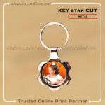 KEY RING PHOTO PRINTING -METAL STAR
