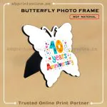 MDF PERSONALISED PHOTO FRAME PRINTING-BUTTERFLY DESIGN