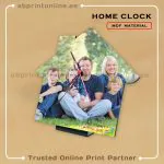 MDF PERSONALISED CLOCK PHOTO FRAME PRINTING-HOUSE DESIGN